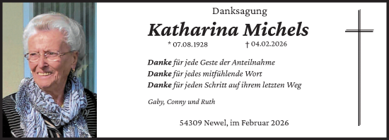 Traueranzeige von Katharina Michels von trierischer_volksfreund